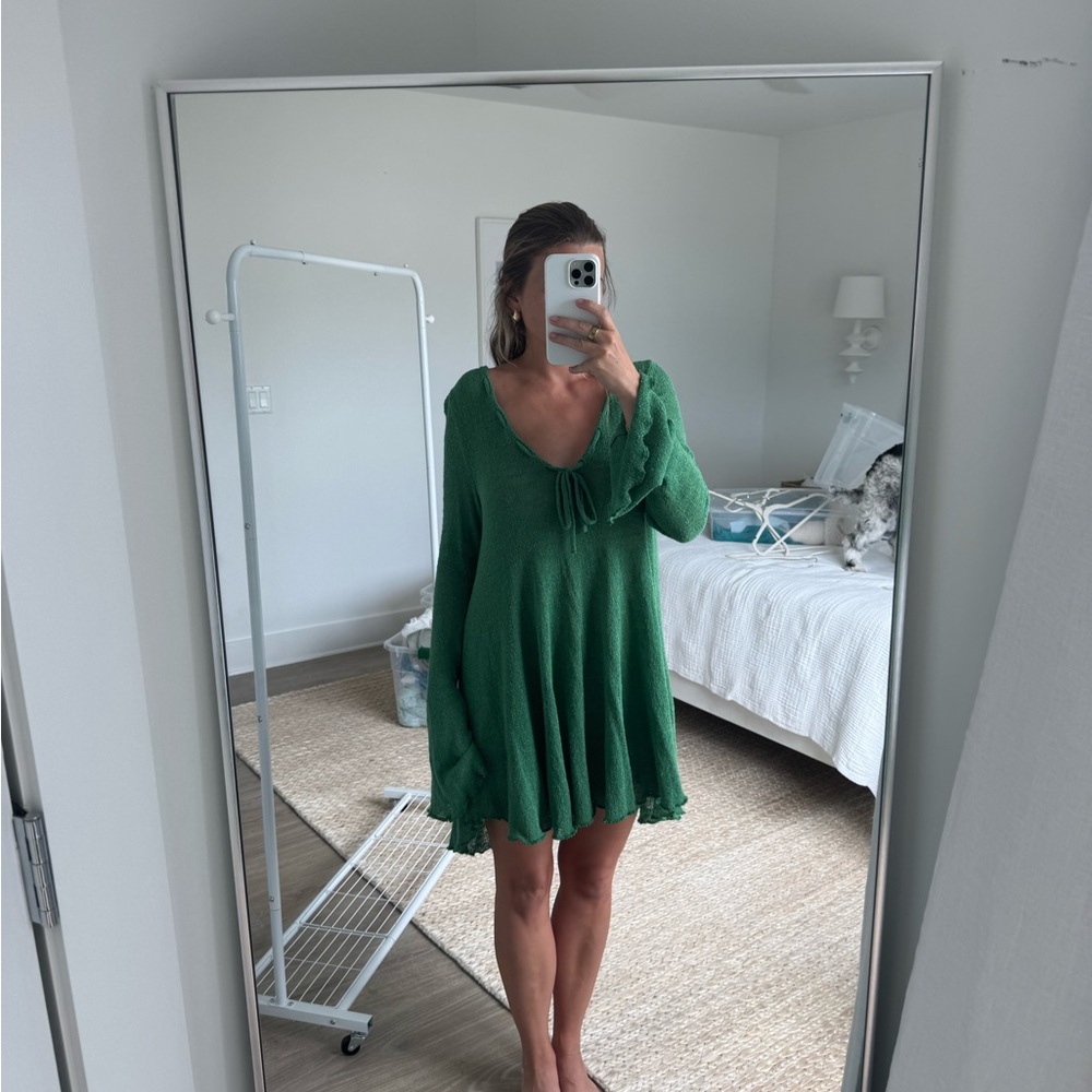 Free People Green Mini Dress